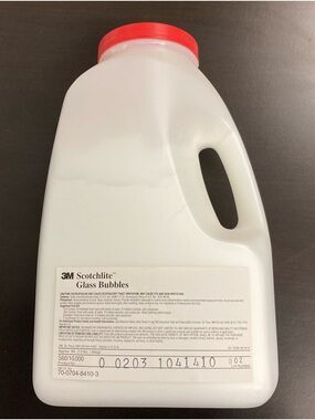 Scotchlite Glass Bubbles - White with Red Cap